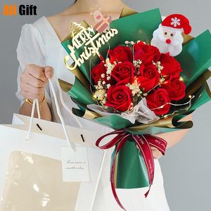 Flores decorativas grinaldas Buquê Estrela Bouquet Girassol Cravamento Dry Flor Gift Box Birthday for Professor Girlfriend and Christmas Rosedecorati