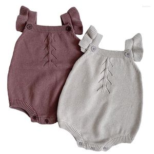 Rompers Born Baby Girl Dzianiste ubrania chłopcy kombinezon jesień dziewczęta bawełniane niemowlę romper cottonRompers