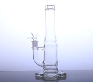 10 tums vattenpipa bong flaska i glas med inline perc rökvattenpipor bubblare för torr ört hona joint 14,5 mm YTM-0250