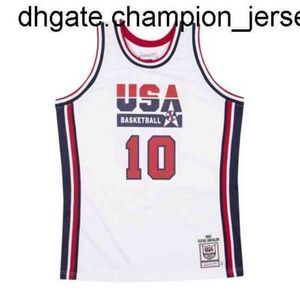 Neue Waren billig USA Basketball Clyde Drexlerwht 1992 Dream Team Top Jersey Weste genähte Throwback Basketball Trikots Vest Sh Sh