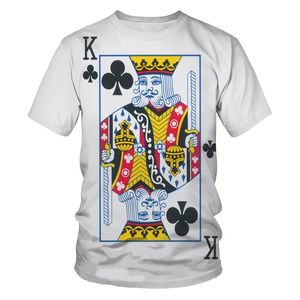 놀이 카드 3D 프린팅 남자와 여자의 패션 티셔츠 포커 스트리트 의류 느슨한 편안한 천 O NE 220623