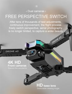 2022 Nuovo Mini Drone 4K 1080P HD Della Macchina Fotografica WiFi Fpv Pressione Dell'aria Altitude Hold Nero E Grigio Pieghevole Quadcopter RC Dron Giocattolo