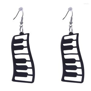 Dangle & Chandelier Cool Vintage Black Piano Music Note Earrings For Women Accessories Retro Big Long Pendientes Mujer DuftgoldDangle Farl22