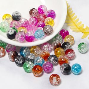 50pcs/lot 10mm Diy Loose Bead for Jewelry Bracelets Necklace Hair Ring Making Accessories Crafts Crystal Acrylic Kids Handmade Beads