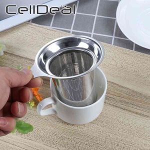 304 filtro de chá reutilizável de aço inoxidável Pote de infusor de especiarias soltas Filtro de folhas Acessórios de cozinha de cozinha CLIP