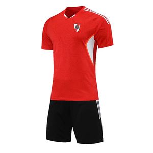 Club Atletico River Plate Herren Trainingsanzüge Sommer Outdoor Sport Trainingsshirt Sport Kurzarm Anzug Freizeit Sportshirt