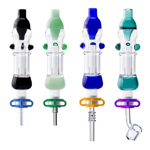 Paladin886 CSYC NC015 Dab Rig Bong in vetro per acqua Tubi gorgogliatore 10mm Quarzo Banger Chiodo Chiodi in ceramica al quarzo Clip Circa 5,7 pollici Tubi per fumatori colorati a prova di fuoriuscite