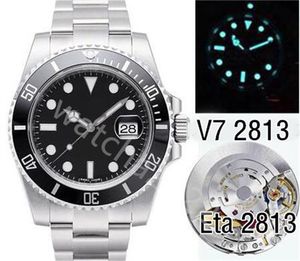 SX Factory Upgraded Watch Edition Sapphire Ceramic Bezel Stainless Steel 40mm 114060 116610 116613 Movement Automatic Mens