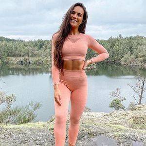 Yoga Outfit Enge frauen Trainingsanzug Set Sportswear Weibliche Kleidung Hohe Taille Hosen Anzüge Atmungsaktive Anzug 8 ColorsYoga