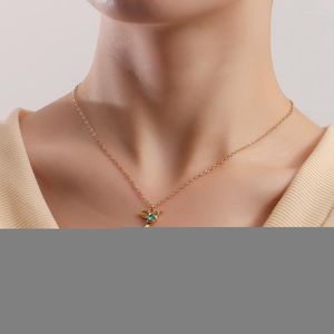 Anhänger Halsketten Kristall Tier Kolibri Ohrring Set Für Frauen Mode Schmuck Gold Farbe Kette Vögel Choker CollaresPendant