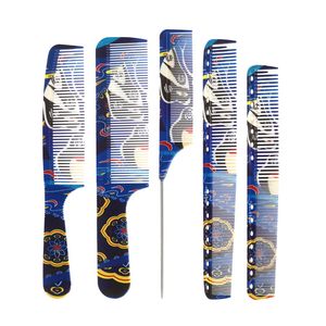 New style Hair Brushes makeup Quintessence Beijing opera facial blue classic anti-static hair cutting comb Personalized fashion design steel needle in salon
