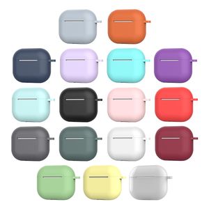 Caixa para Apple AirPods 3 Tampa de silicone macio à prova de choque Bluetooth Earlesphones Charging Box Protector Casos