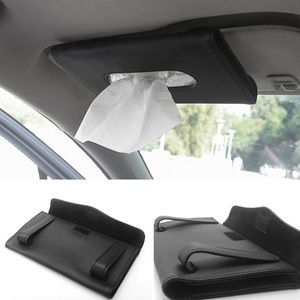 ティッシュボックスカーティッシュボックスタオルセットSun Visor Holder Auto Interior Storage Decoration for BMW Interior Accessories 220523