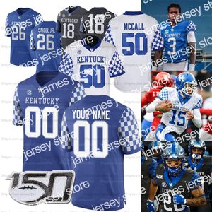 Nya anpassade män kvinnor ungdom Kentucky college fotbollströja Randall Cobb Lynn Bowden Jr. Benny Snell Jr. Terry Wilson Asim Rose Chance Poore