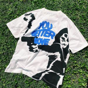 Camisetas masculinas masculas camiseta hip hop punk gótico tshirt punman impressão harajuku verão manga curta emo y2k camisetas de grandes dimensões