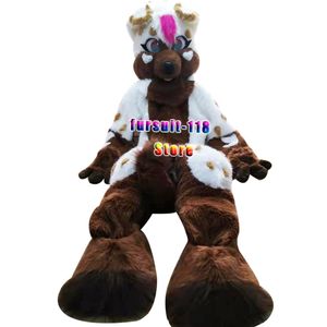 Fursuit Husked Husked cão fox lobo mascote traje de pele adulto personagem de desenho animado dia das bruxas festa desenhos animados conjunto # 093