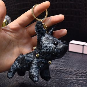 Designer Cartoon Animal Small Dog Creative Key Chain Accessories Key-Ring PU Leather Letter Pattern Car Keychain Jewelry Gifts Accessories 6 Colors 764