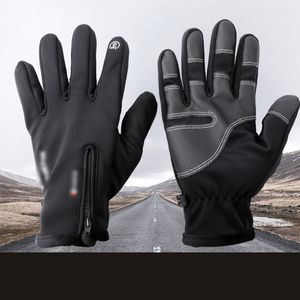 Guanti da equitazione autunno inverno Outdoor Altri tessuti per la casa Uomo Donna Guanti da moto antiscivolo impermeabili addensati Plus touch screen termico in velluto WH0021