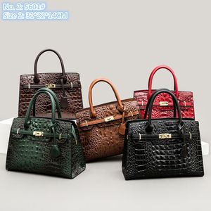 Grossistfabrik damer axelväskor 2 elegant flerskikt mode bandsäck klassisk präglad krokodil handväska tredelar läder handväskor 5904#