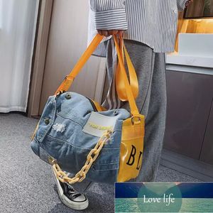 Cross Body Moda Simples Mulheres Bolsa de ombro de grande capacidade Designer Designer Luxury Blue Jeans Crossbody Feminino Big Purse