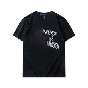 Cópia da letra dos homens camisetas Moda preta Lodesigner Berde de verão de alta qualidade superior tamanho curto tamanho S-XXL # 07