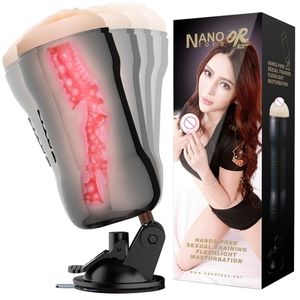 Male Masturbator Cup Vagina Vacuum Pocket Real Pussy Masturbation Devices Rotating Hand Free Suction Masturb Cup Sex Toy For Men 220812