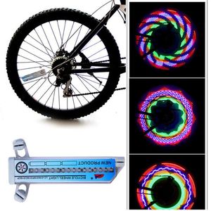 Le luci a LED a raggi per biciclette Strings illuminano le strade con le ruote colorate delle ruote della bicicletta fantasia Stringhe LED luminose