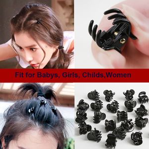 30Pcs/lot Hair Claw Clips for Women Girls Accessories Black Brown Transparent Plastic Mini Claws Hairclip Clamp Gifts