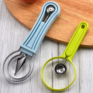 3 In 1 Fruit Carving Knife Watermelon Baller Ice Cream Scoop Creative Ball Digger Fruit Cutter Kitchen Accessories