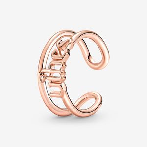 Nova banda de polonês de marca ringue 925 esterling prata me vibrações anel aberto para mulheres anéis de casamento acessórios de jóias de moda