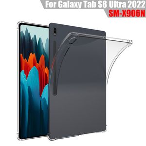 واضحة امتصاص الصدمة الحالات المقاومة للصدمات الناعمة المعززة ل Samsung Galaxy Tab S8 Ultra 2022 14.6 SM-X906N SM-X900