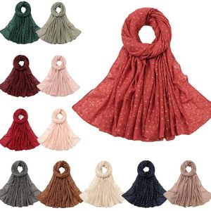 Ethnic Clothing Women Fashion Plain Solid Glitter Oversized Cotton Scarf Ladies Shimmer Shawls And Wraps Pashmina Hijab Bufandas Muslim Sjaa