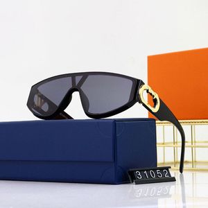 Solglasögon Designer Men Fashion One Lens Classic Brand Goggles Kvinnor Solglasögon Originalbox