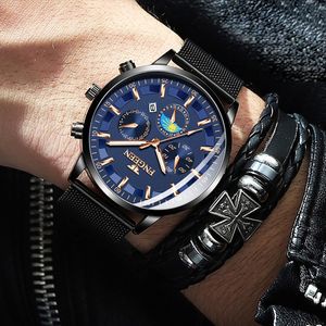 FNGEEN Série Luxury Top Luxury Masculino Clock Quartz Assista Men Welcorre Watches