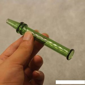 Borossilicato Rig Stick Unh Na unha Mini Bong de vidro com dicas de filtro colorido Testador de palha de palha Tubos de água de vidro fumando