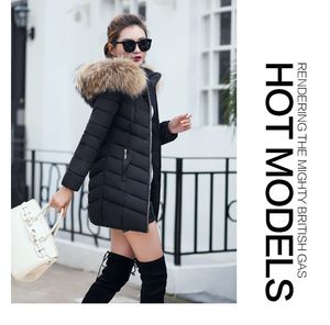 2022 Neuankömmlinge Mode Slim Women Parkas Winterjacke Baumwolle gepolstert warm dicker Damen Mantel Lange Schichten Parka Damenjacken Jacken
