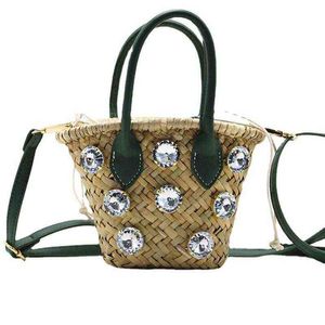 Sacos de compras Designer saco de cesta de diamante feminino ombro crossbody bolsa de cordão mini bolsas femininas verão pequeno tote bolsas 220412