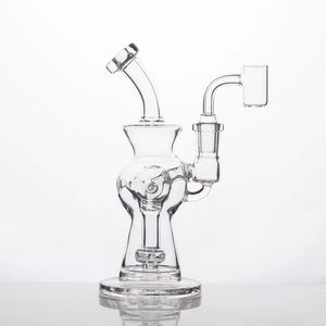 Hookahs Recycler Dab Rig Ash Catcher Mini Ball-in-Ball High Borosili Glass Cate Bongsoil Drill Bubble Holder Bong Full 7 Inches High