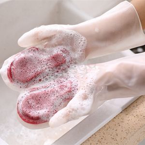 Rękawiczki do czyszczenia prac domowych miska hotelowa miska czyszczona silikonowe rękawiczki czyszczenia kuchennego czyszczenia plamera magiczna rękawiczka pędzla bh6831 wly
