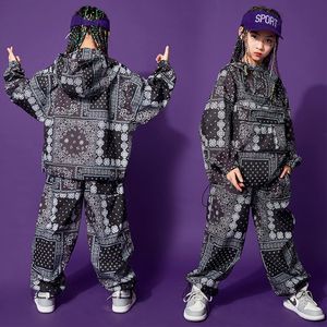 Stage Wear Hip Hop Dance Costume Capeya Tops Pantalones para chicas Boys Street Street Performance Performance Kids Clothen
