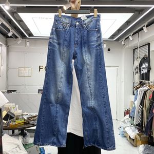 Wholesale dyeable fabric resale online - Nice Washed Heavy Fabric Pants Jeans Men Women High Quality Embroidery Tie Dye Jean