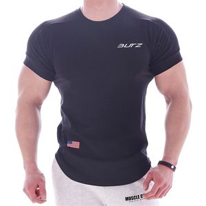 Män tshirt lapptäcke krökta hem snabb torr skjorta gym fitness träning bodybuilding muskel t skjortor 220629