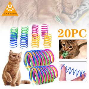 4 gatito gato juguetes gato ancho duradero calibre pesado primavera colorido resortes mascota bobina espiral intera