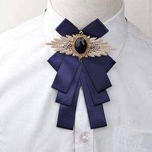 Bow Ties Woman Big Bowtie Fashion Pretty Ribbon Solid Color Butterfly Bowknot Tie Polyester Cravat Pin Lapelbow