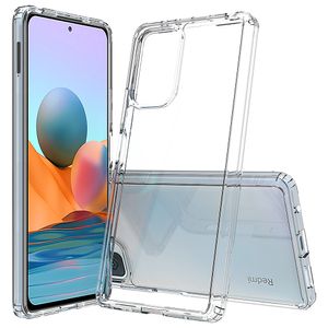 Casos à prova de choque de cristal acrílico anti-riscos para Xiaomi Redmi Nota 10 Pro Max 10s 10 5gtpu Rígido Plástico Capa traseira