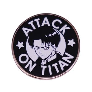 Attack on Titan Brooch Captain Levi Survey Corps Enamel Pin clothes Backpack Collar Hat Badge Fashion Jewelry Accessory