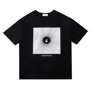 Ny stil rhude tshirt designer mens t skjortor tidvatten tryckt tee män kvinnor runda nacken kort ärm tshirt casual lös mode high street hip hop stiliga toppar ali