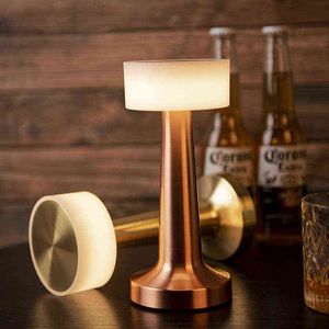 Touch Sensor Bar Lamp Readgeble Portable Night Light for Restaurant Cafe Outdoor Table Lamps Bedside Decor Atmosphere Lights H220423