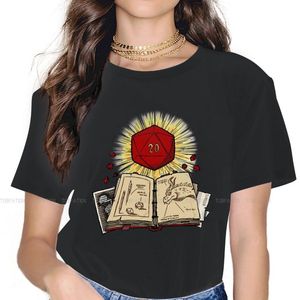 Women's T-Shirt Dungeon Master Women Tshirts DnD Game Gothic Vintage Female Clothing Loose Cotton Graphic TopsWomen's