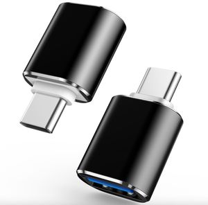 Adaptador Tipo C para USB 3.0 USB-C 3.1 OTG masculino Um conversor de conector de dados feminino para Samsung iPhone 8 pinos